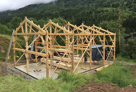 Construction maison bois massif Villard Sallet